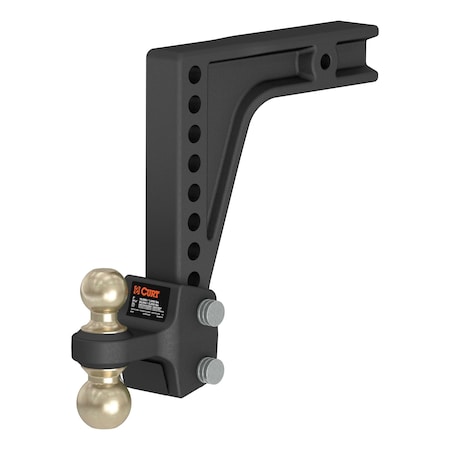 Curt HD DeepDrop Adjustable Hitch Ball Mount with Dual Ball, 212 Shank, 20K 45939